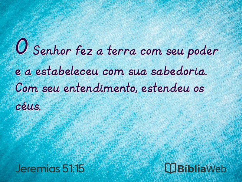 Jeremias 51:15 em imagem para compartilhar