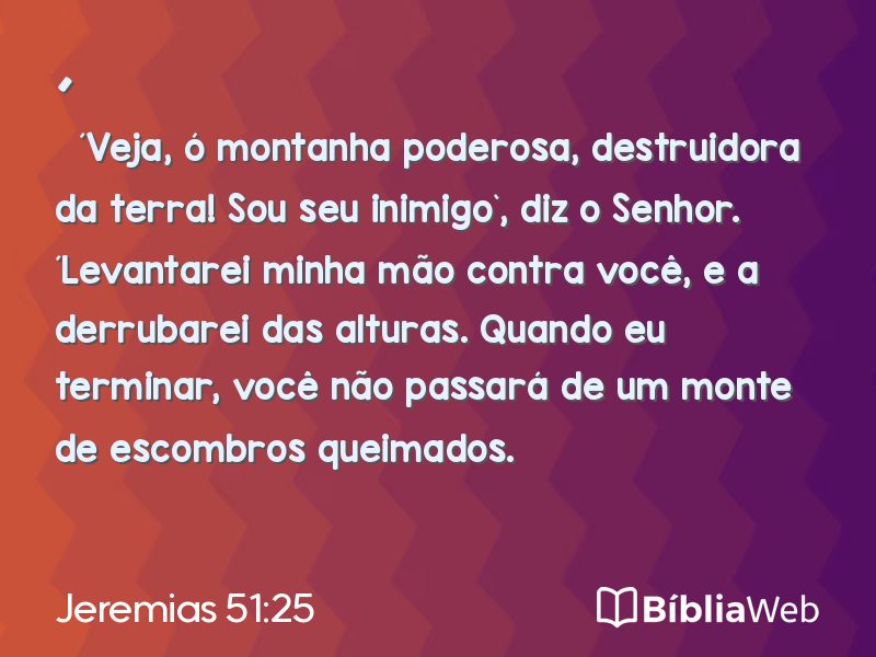 Jeremias 51:25 em imagem para compartilhar