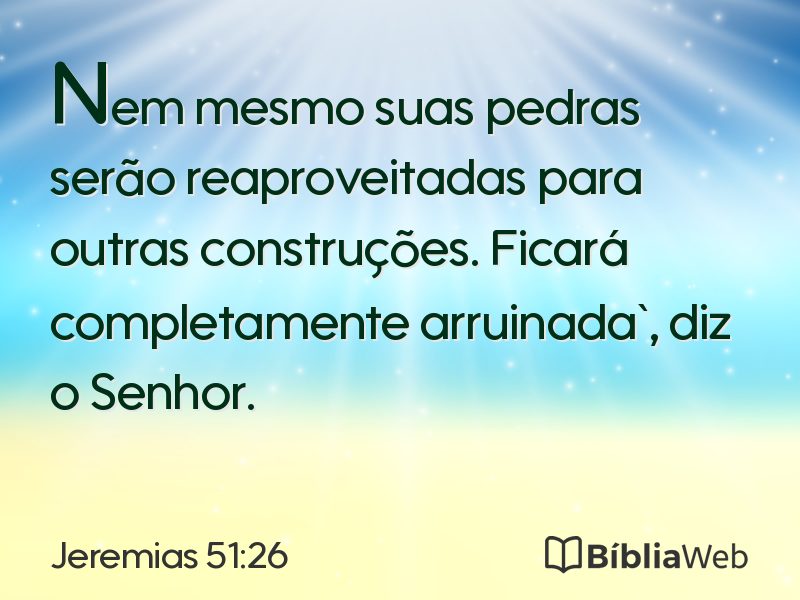 Jeremias 51:26 em imagem para compartilhar