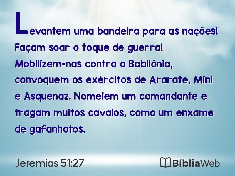 Jeremias 51:27 em imagem para compartilhar