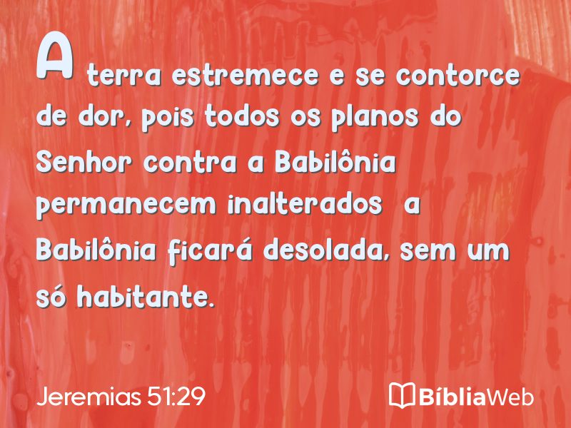 Jeremias 51:29 em imagem para compartilhar