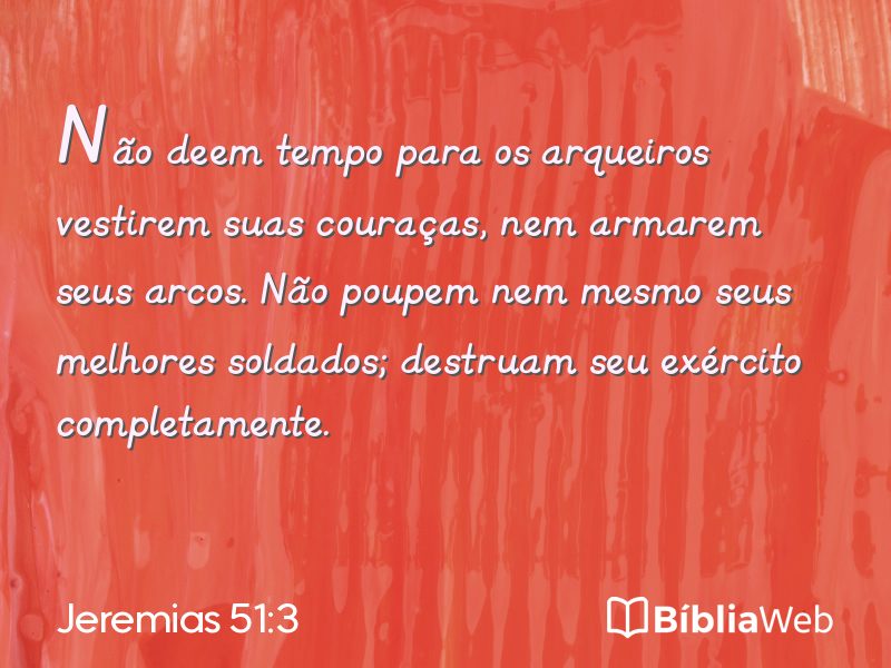 Jeremias 51:3 em imagem para compartilhar