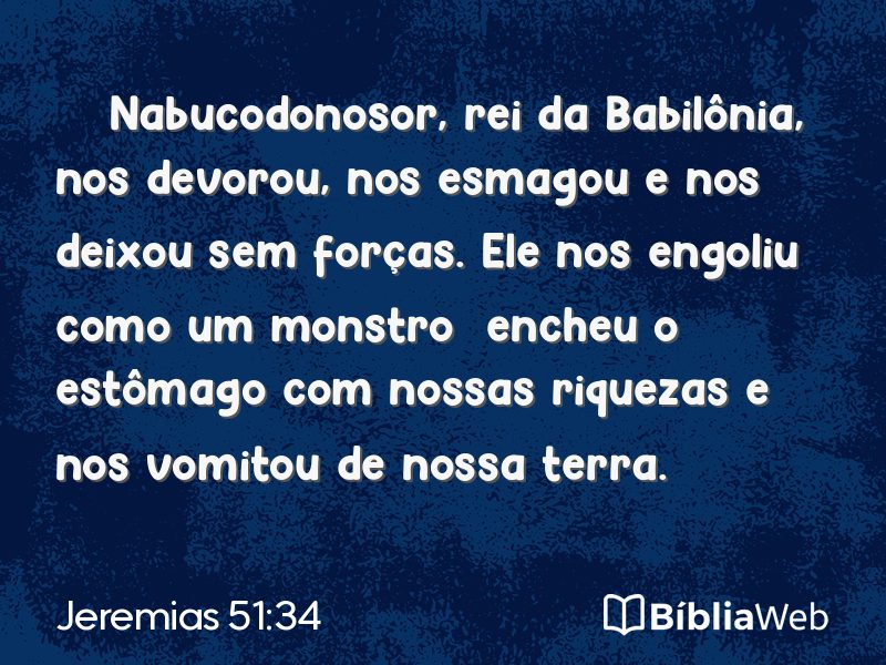 Jeremias 51:34 em imagem para compartilhar
