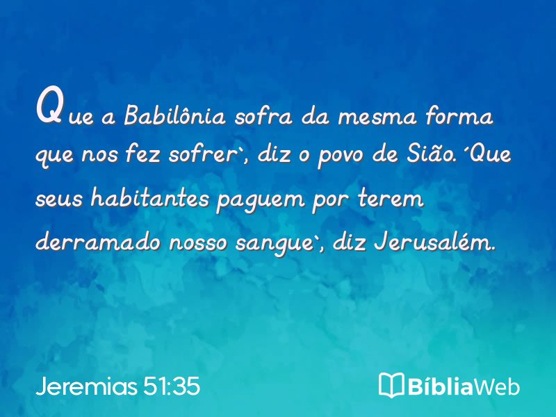 Jeremias 51:35 em imagem para compartilhar
