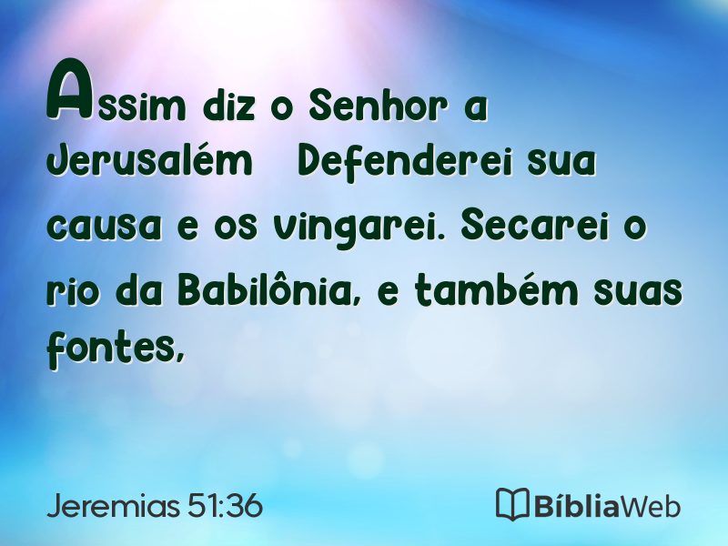 Jeremias 51:36 em imagem para compartilhar