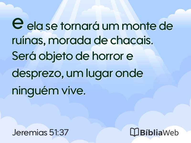 Jeremias 51:37 em imagem para compartilhar