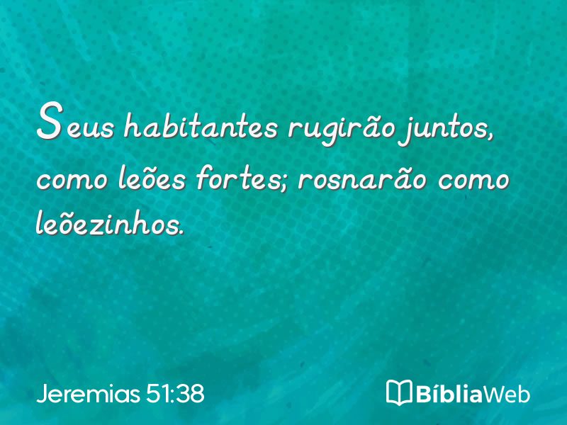 Jeremias 51:38 em imagem para compartilhar
