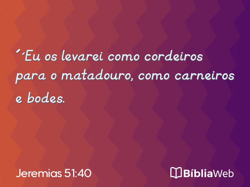 Jeremias 51:40 em imagem para compartilhar