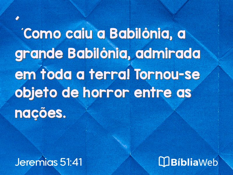 Jeremias 51:41 em imagem para compartilhar