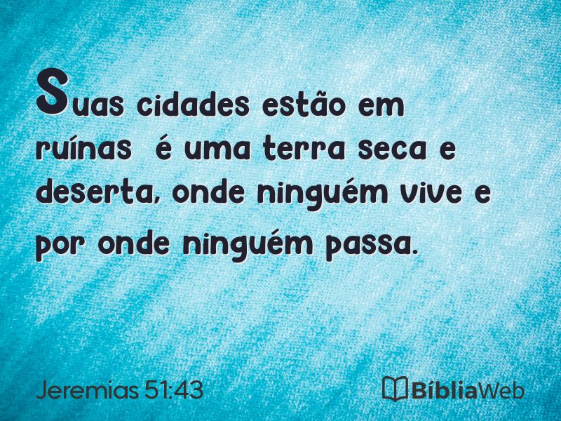 Jeremias 51:43 em imagem para compartilhar