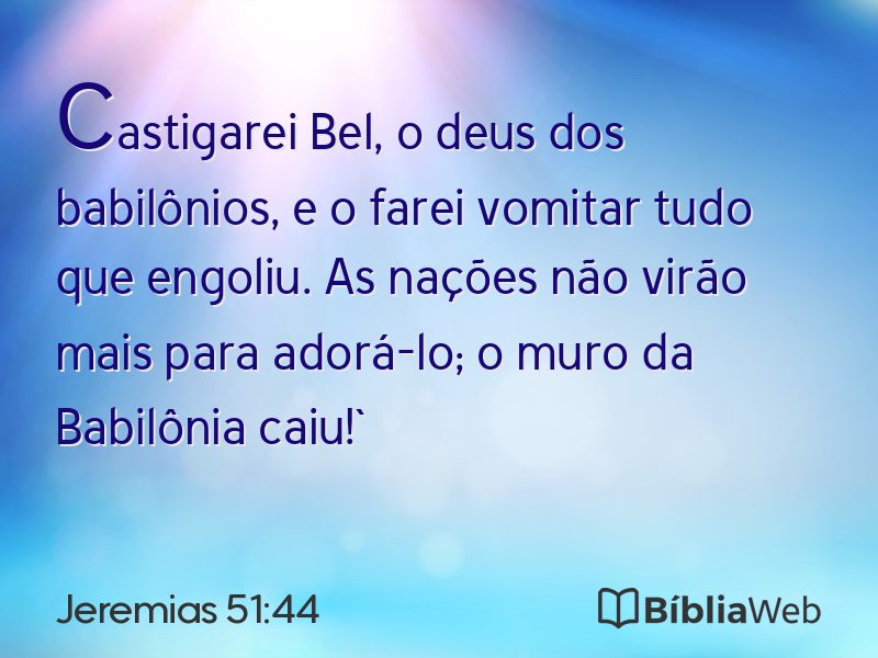 Jeremias 51:44 em imagem para compartilhar