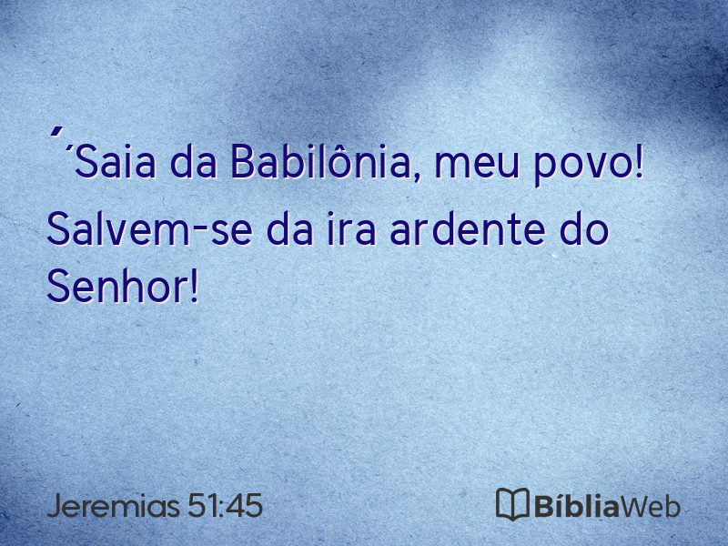 Jeremias 51:45 em imagem para compartilhar