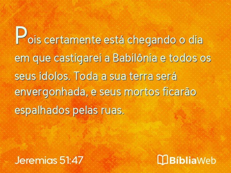 Jeremias 51:47 em imagem para compartilhar