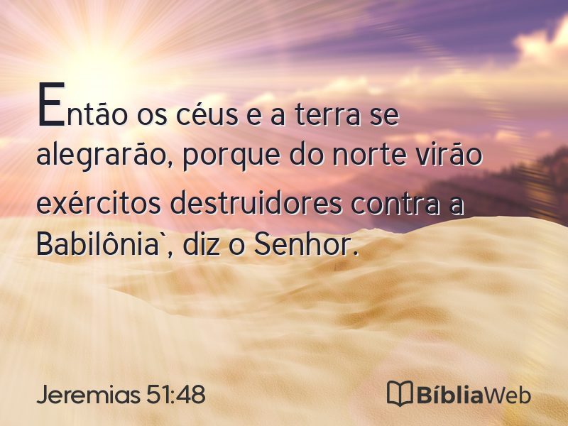 Jeremias 51:48 em imagem para compartilhar