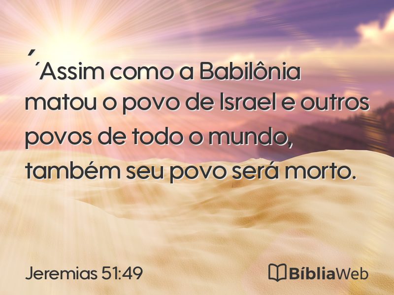 Jeremias 51:49 em imagem para compartilhar