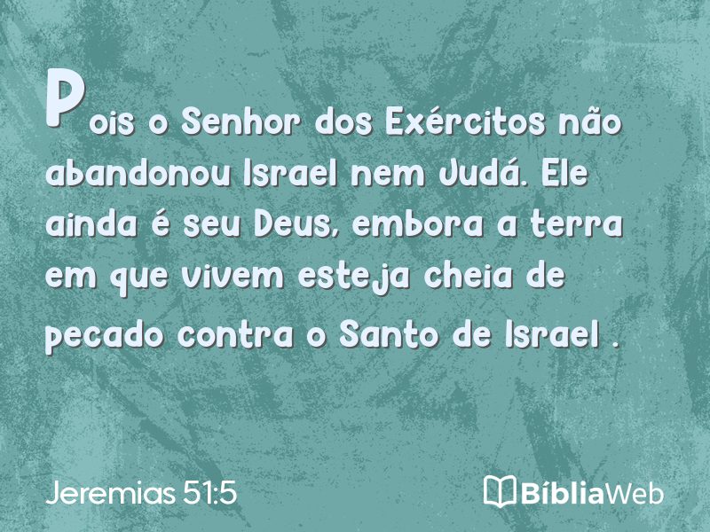 Jeremias 51:5 em imagem para compartilhar