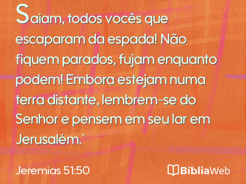 Jeremias 51:50 em imagem para compartilhar