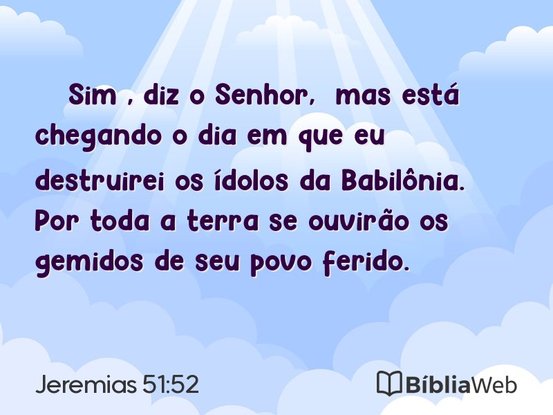 Jeremias 51:52 em imagem para compartilhar