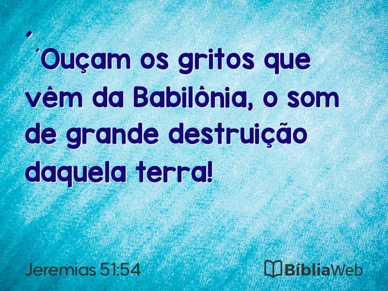 Jeremias 51:54 em imagem para compartilhar