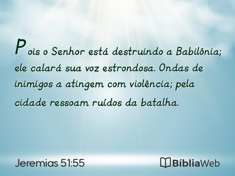 Jeremias 51:55 em imagem para compartilhar