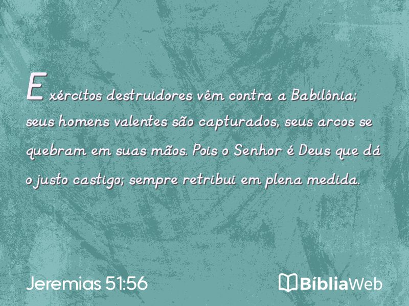 Jeremias 51:56 em imagem para compartilhar