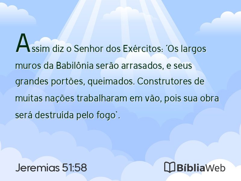 Jeremias 51:58 em imagem para compartilhar