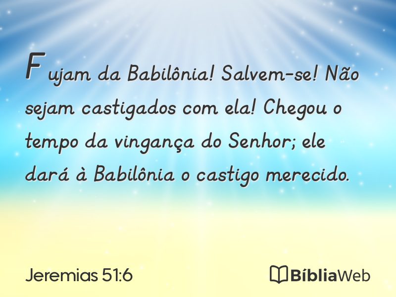 Jeremias 51:6 em imagem para compartilhar