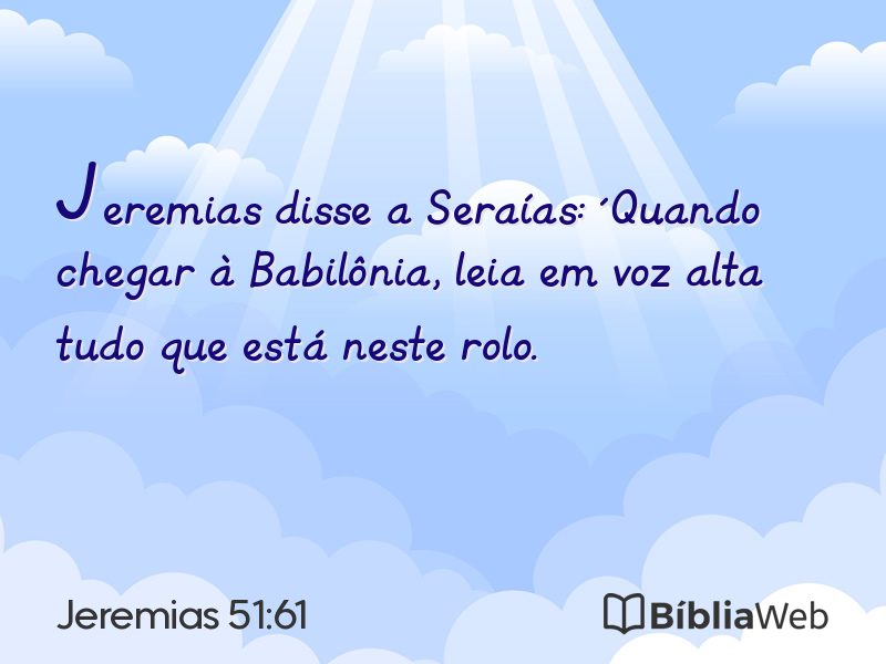 Jeremias 51:61 em imagem para compartilhar