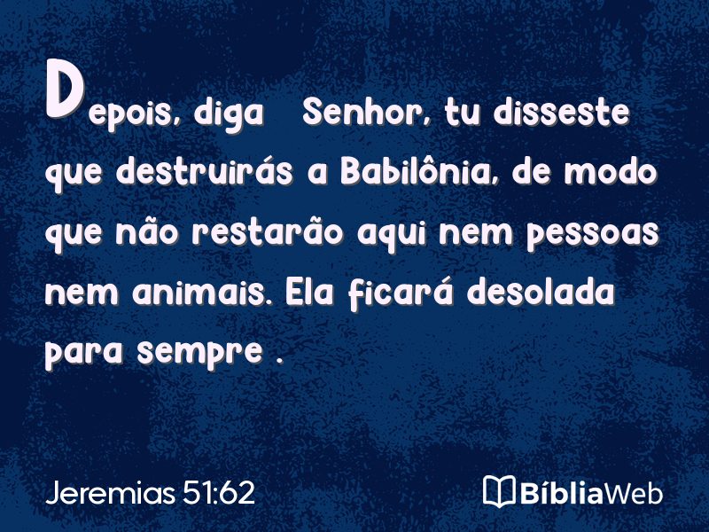 Jeremias 51:62 em imagem para compartilhar
