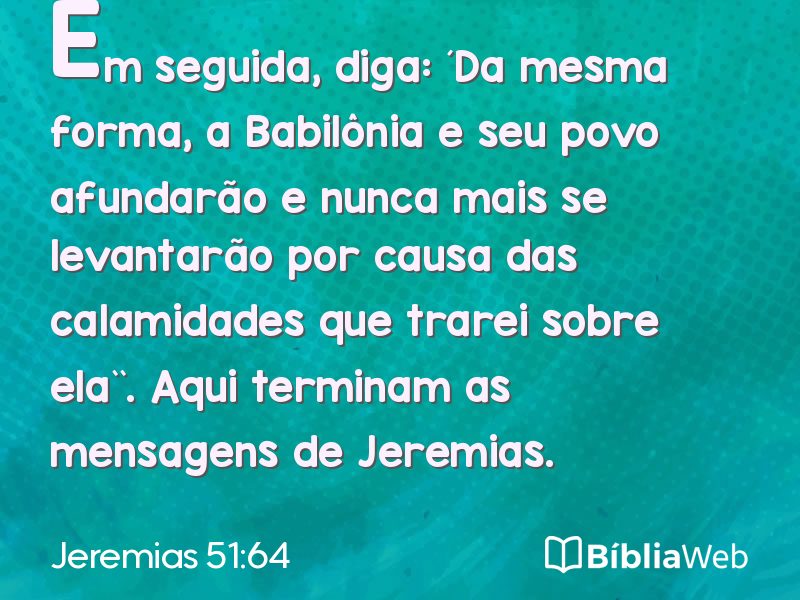Jeremias 51:64 em imagem para compartilhar