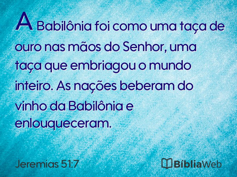 Jeremias 51:7 em imagem para compartilhar