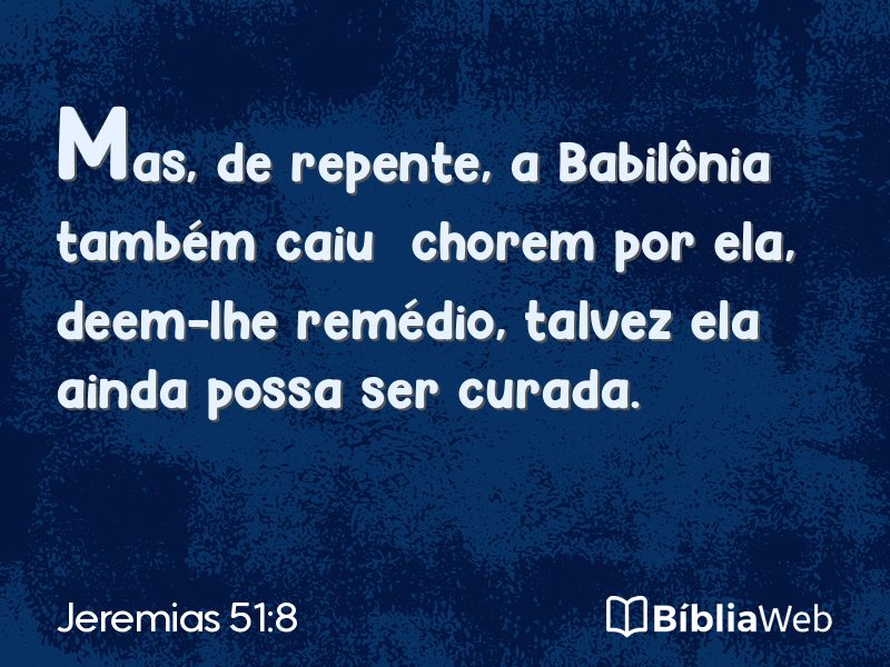 Jeremias 51:8 em imagem para compartilhar