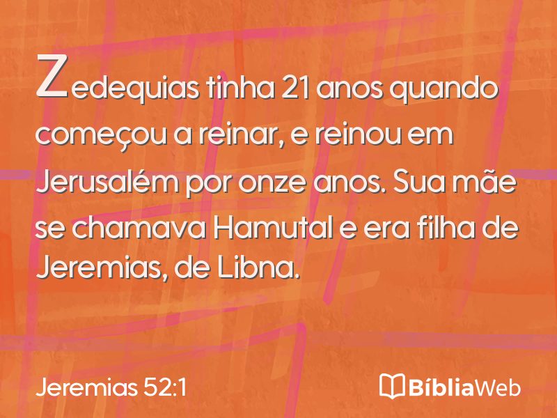 Jeremias 52:1 em imagem para compartilhar