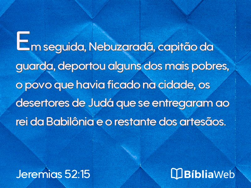 Jeremias 52:15 em imagem para compartilhar