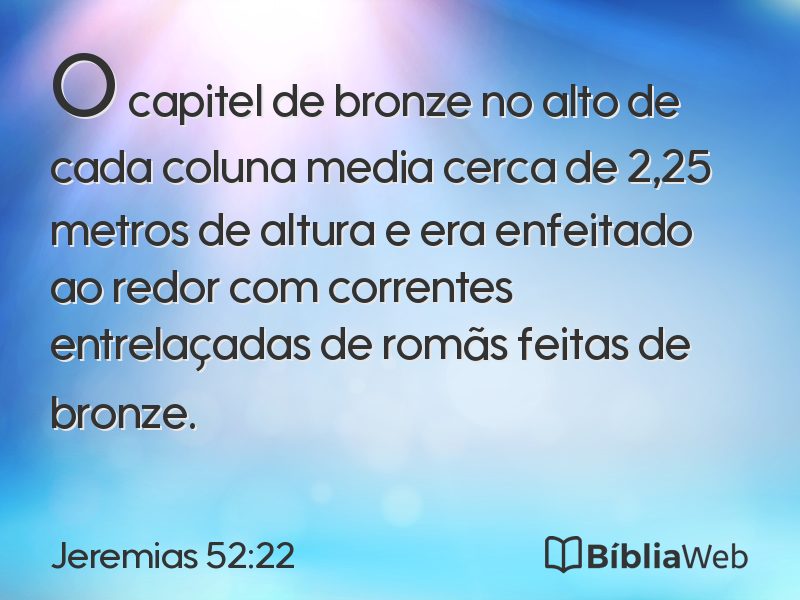 Jeremias 52:22 em imagem para compartilhar