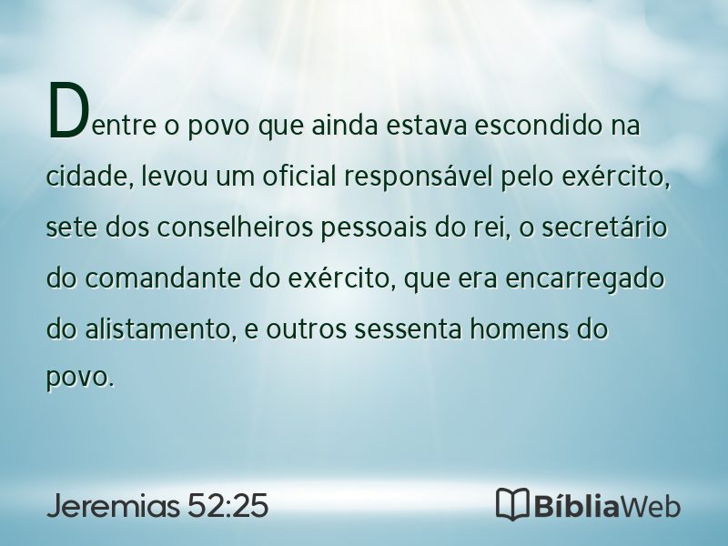 Jeremias 52:25 em imagem para compartilhar
