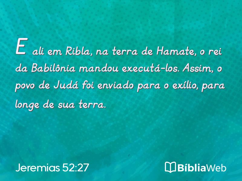 Jeremias 52:27 em imagem para compartilhar