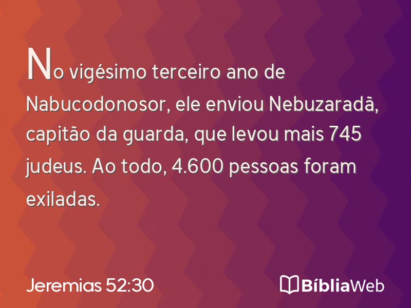 Jeremias 52:30 em imagem para compartilhar