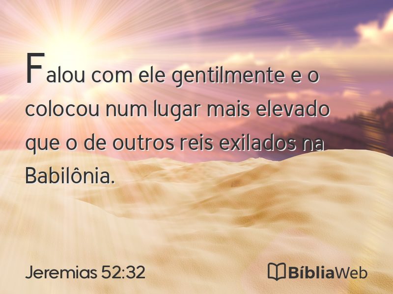 Jeremias 52:32 em imagem para compartilhar