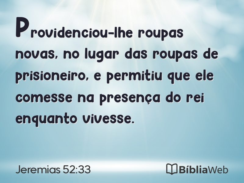 Jeremias 52:33 em imagem para compartilhar