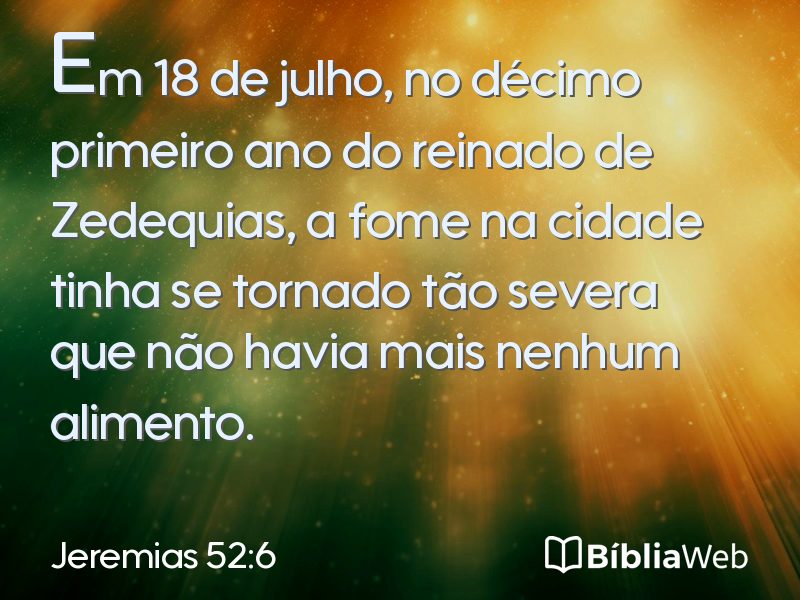 Jeremias 52:6 em imagem para compartilhar