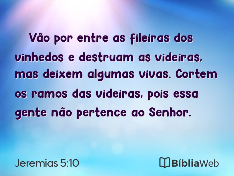 Jeremias 5:10 em imagem para compartilhar