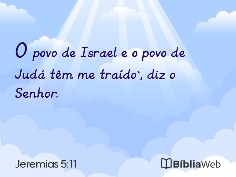 Jeremias 5:11 em imagem para compartilhar