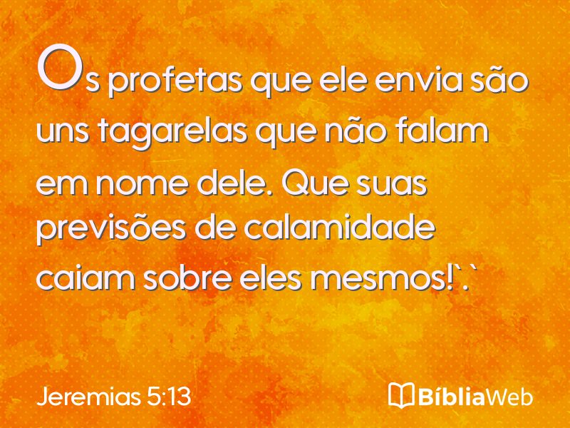 Jeremias 5:13 em imagem para compartilhar