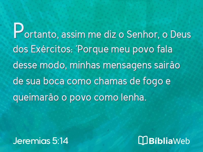 Jeremias 5:14 em imagem para compartilhar
