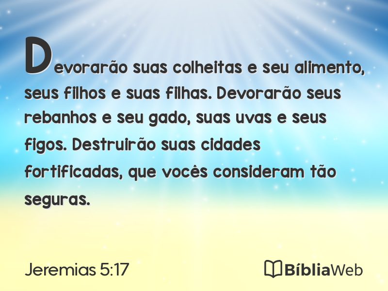 Jeremias 5:17 em imagem para compartilhar