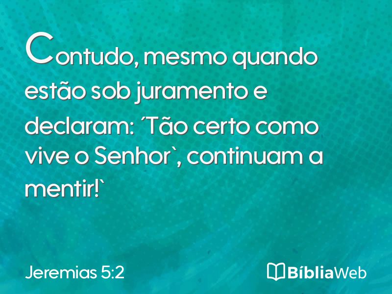 Jeremias 5:2 em imagem para compartilhar