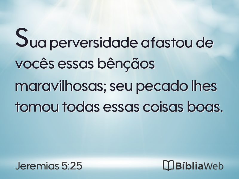 Jeremias 5:25 em imagem para compartilhar