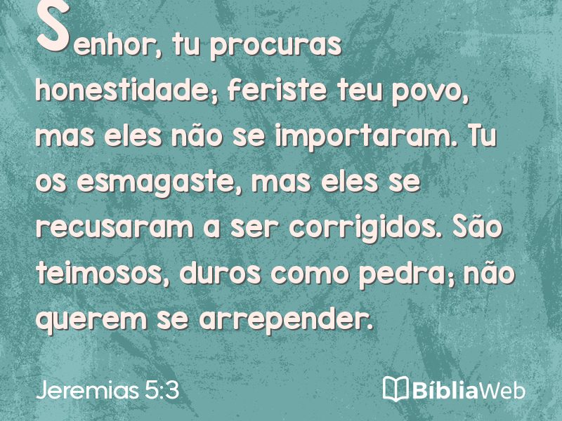 Jeremias 5:3 em imagem para compartilhar
