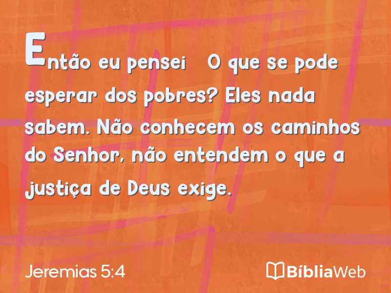 Jeremias 5:4 em imagem para compartilhar